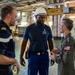 Vice Adm. Doug Perry, commander, U.S. 2nd Fleet, speaks to a French navy sailor