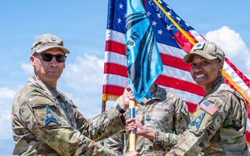 527th Space Aggressor Squadron change of command ceremony