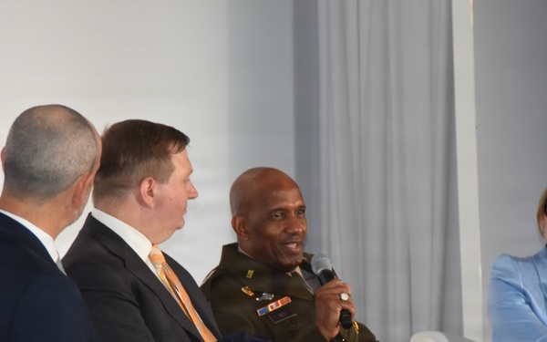 Army Deputy Chief of Staff, G-6, Lt. Gen. Jeth Rey, participates in panel discussion at General Dynamics Information Technology Battlespace of the Future Summit.
