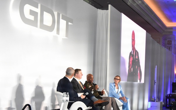 Army Deputy Chief of Staff, G-6, Lt. Gen. Jeth Rey, participates in panel discussion at General Dynamics Information Technology Battlespace of the Future Summit.