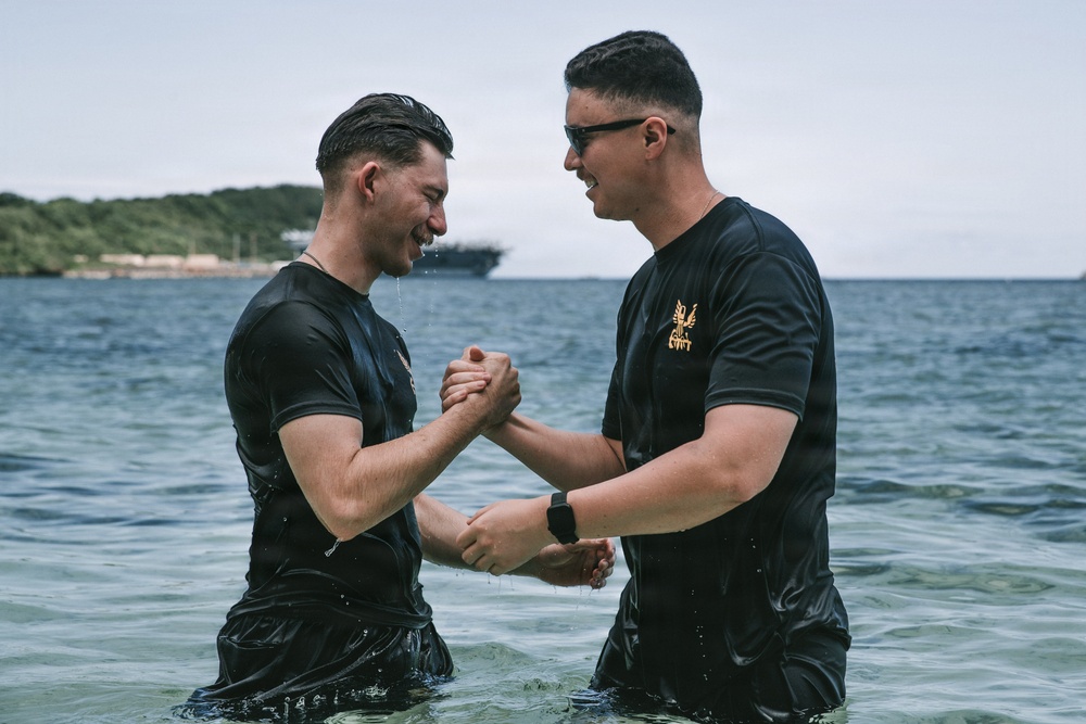 George Washington Sailors get Baptized