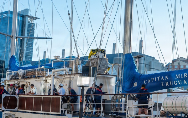 ROU Capitán Miranda moors during SAIL250 Maryland &amp; Airshow Baltimore