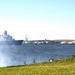 USS Arlington receives cannon salute