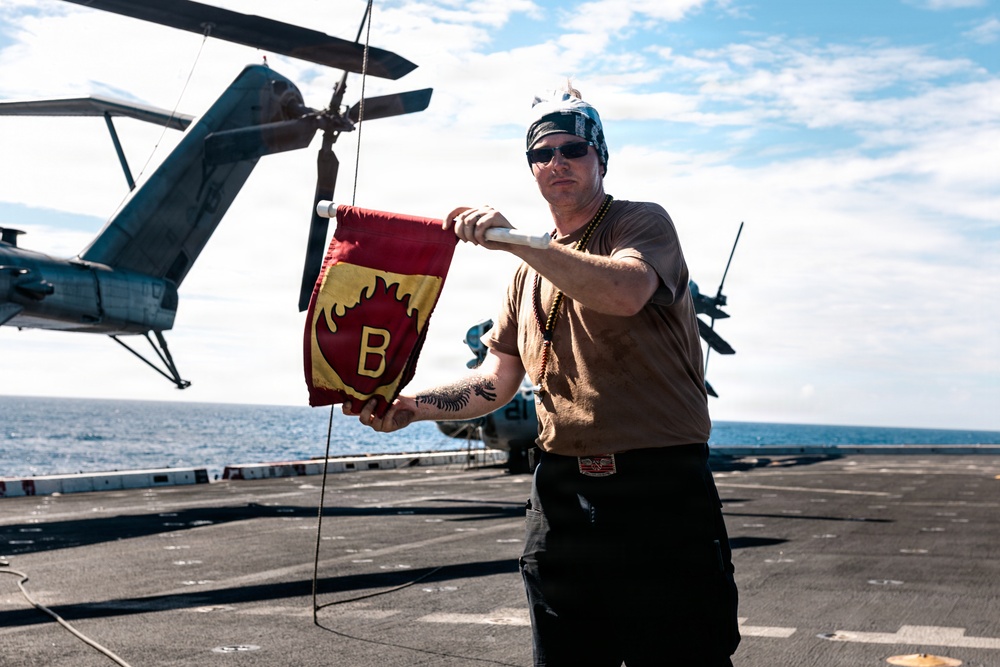 11th MEU Sailors Conduct Firefighting Training Aboard USS Portland