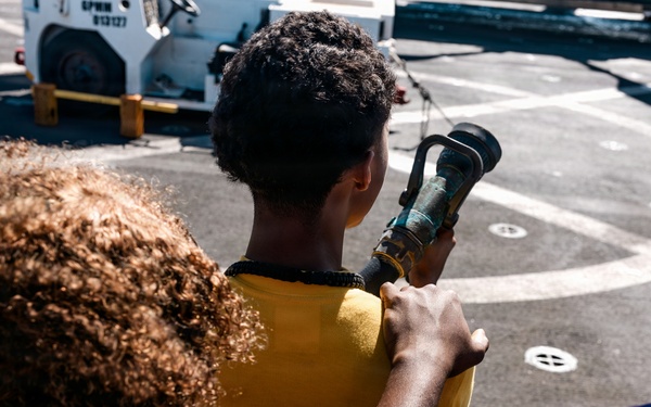 11th MEU Sailors Conduct Firefighting Training Aboard USS Portland
