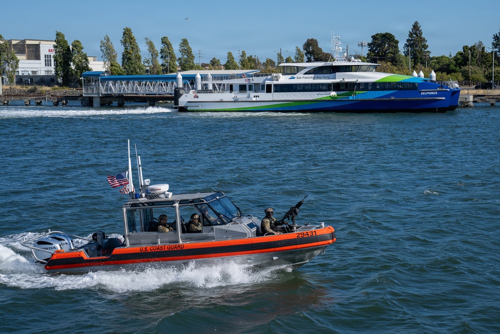 Coast Guard Maritime Safety and Security Team San Francisco conducts passenger ferry escorts support of Operation Ready Eagle
