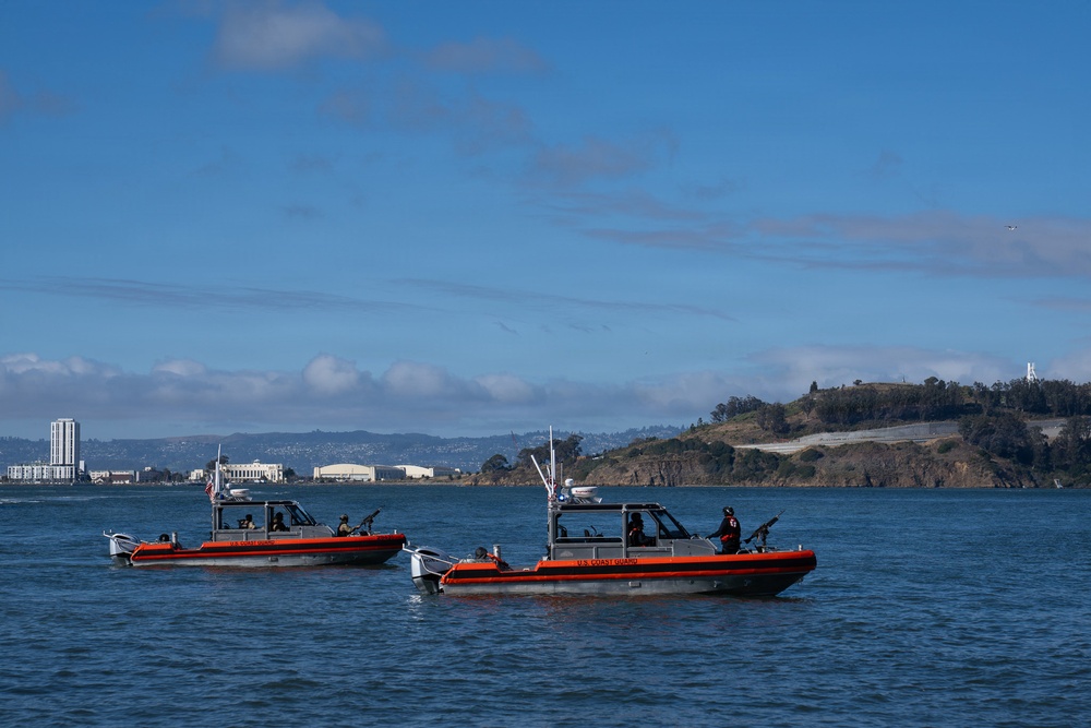 Coast Guard Maritime Safety and Security Team San Francisco conducts passenger ferry escorts support of Operation Ready Eagle