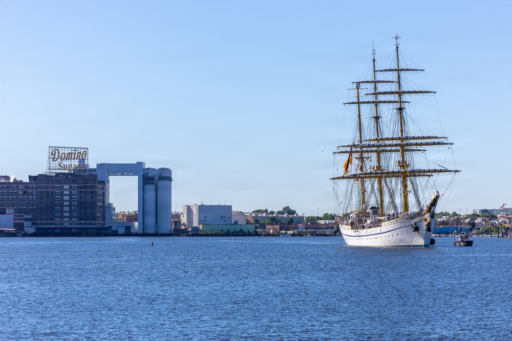 German navy training vessel Gorch Fock arrives at SAIL250 Maryland &amp; Airshow Baltimore