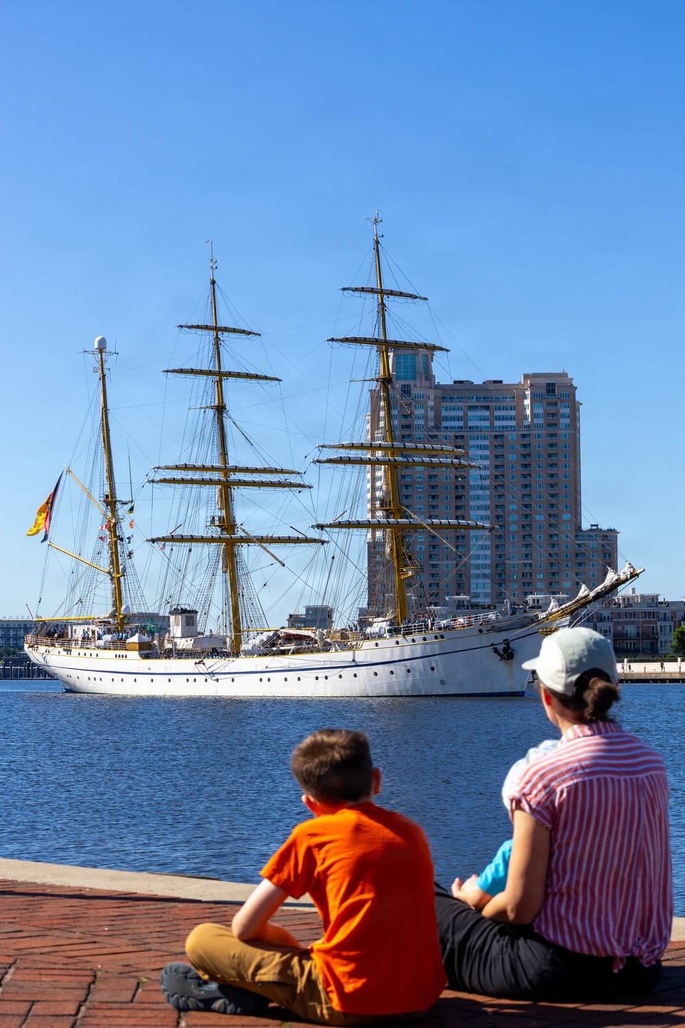 German navy training vessel Gorch Fock arrives at SAIL250 Maryland &amp; Airshow Baltimore