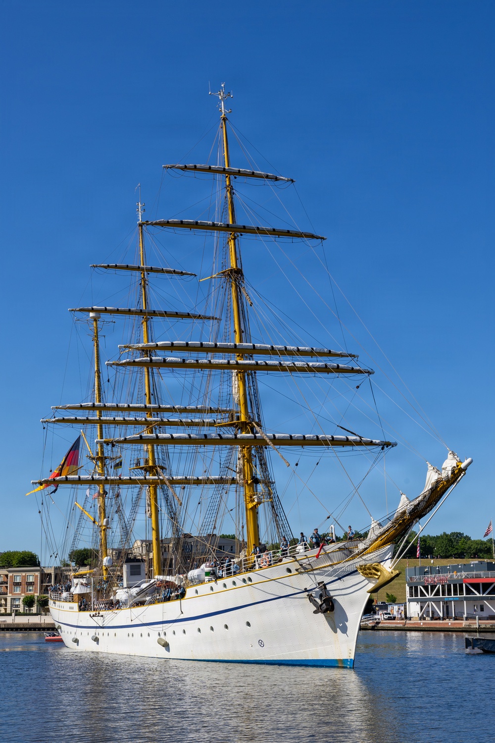 German navy training vessel Gorch Fock arrives at SAIL250 Maryland &amp; Airshow Baltimore