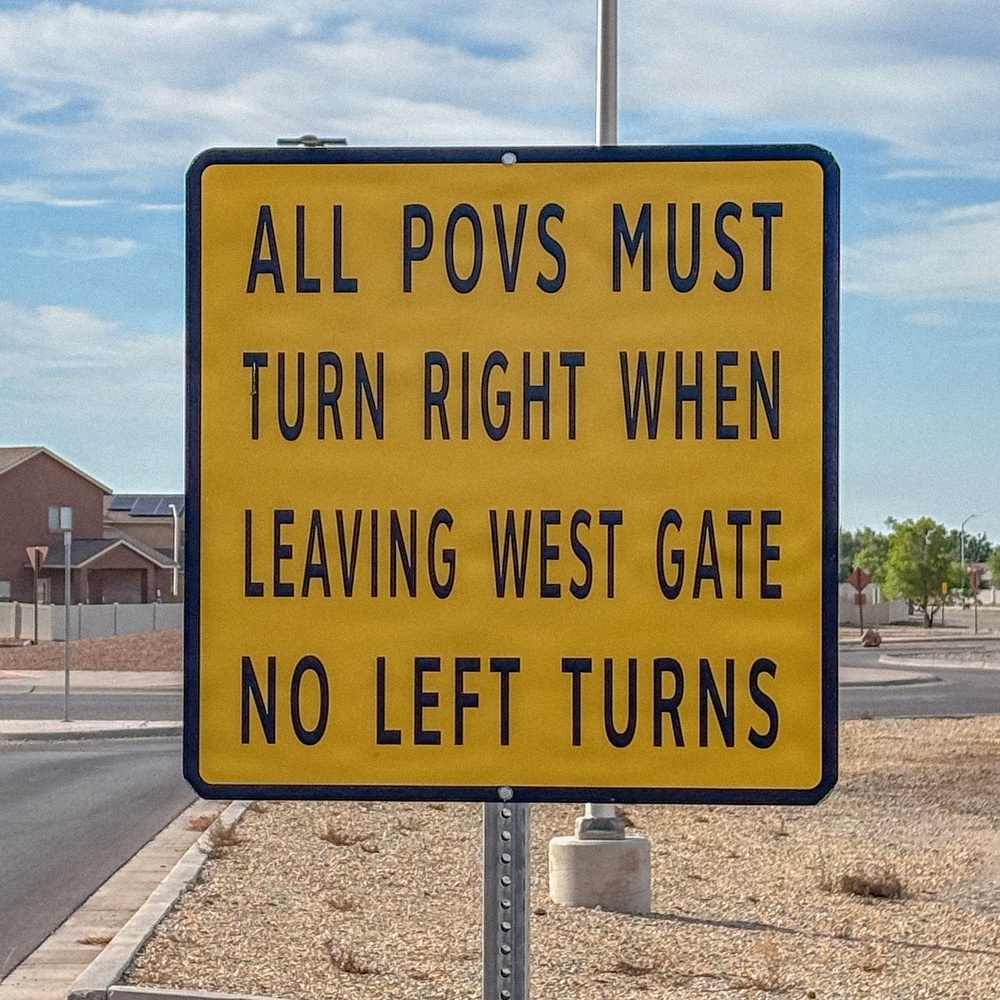 Special signs guide drivers who use highway-adjacent base exit