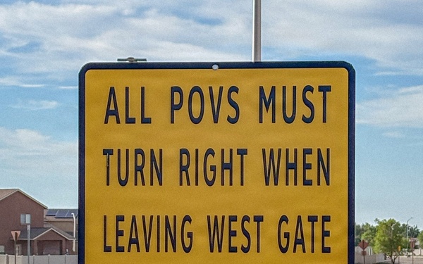 Special signs guide drivers who use highway-adjacent base exit