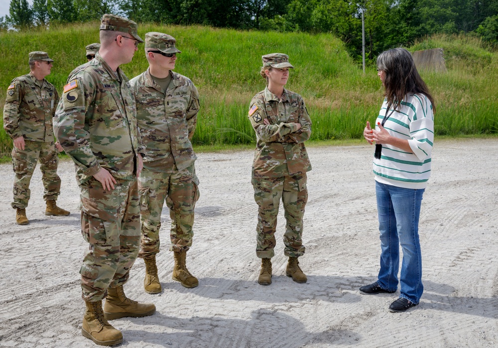 Brig. Gen. Cathleen Eaken at Crane Army Ammunition Activity