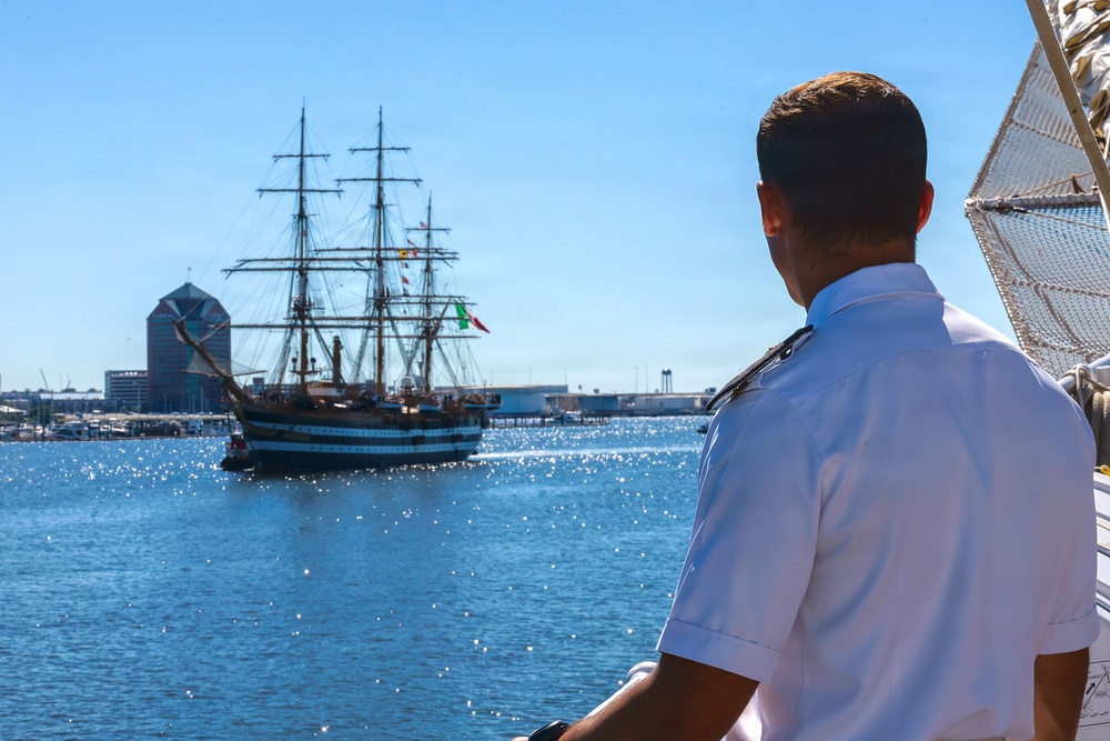 Amerigo Vespucci arrives for SAIL 250 Baltimore