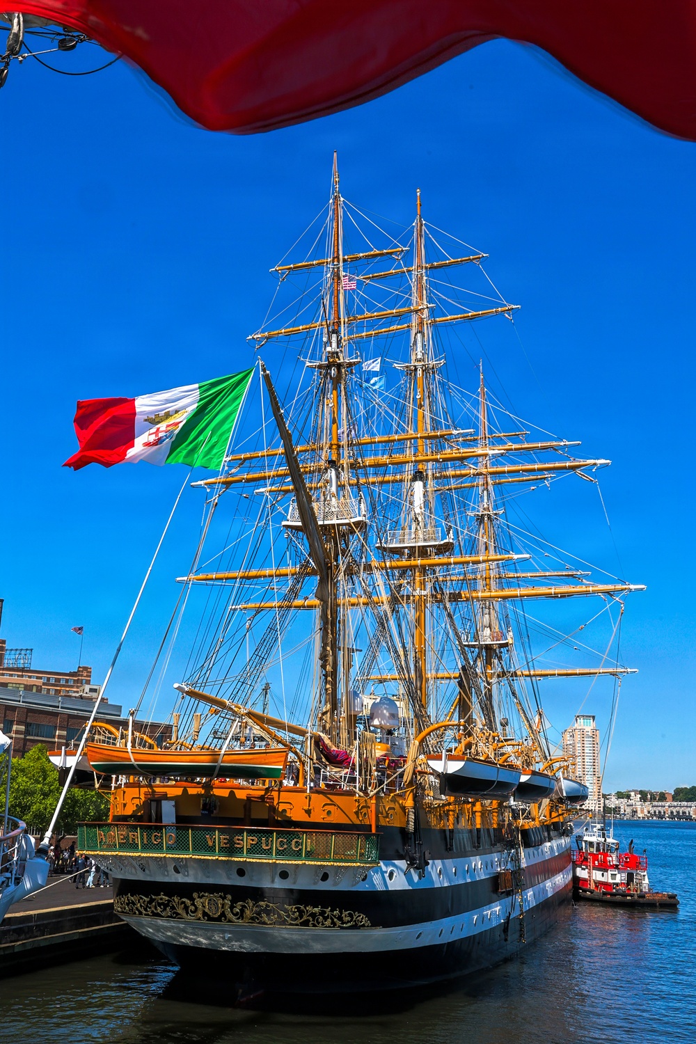 Amerigo Vespucci arrives for SAIL 250 Baltimore