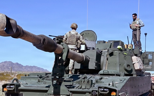 U.S. Army Yuma Proving Ground tests CROWS integration into M109A7 Paladin