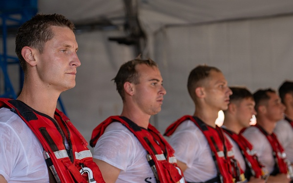 Aviation Survival Technician ‘A’ School students conduct training