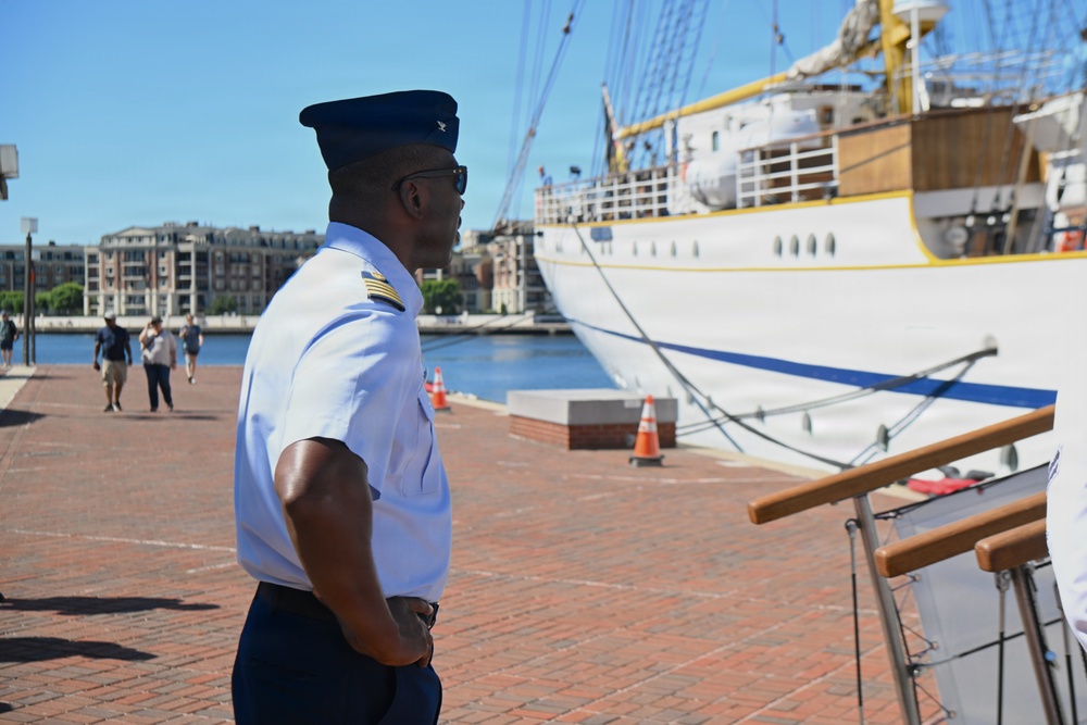 U.S. Coast Guard Sector Maryland-National Capital Region Commander Visits German Navy's Gorch Fock at Sail250 Maryland