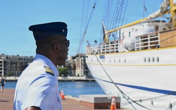 U.S. Coast Guard Sector Maryland-National Capital Region Commander Visits German Navy's Gorch Fock at Sail250 Maryland