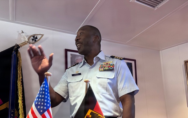 U.S. Coast Guard Sector Maryland-National Capital Region Commander Visits German Navy's Gorch Fock at Sail250 Maryland