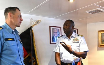 U.S. Coast Guard Sector Maryland-National Capital Region Commander Visits German Navy's Gorch Fock at Sail250 Maryland