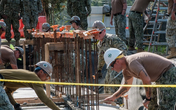 Airfield Construction Company 2 pours concrete foundation