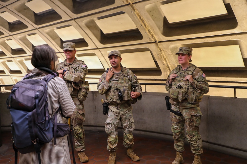 North Dakota Guardsmen Presence Patrol on U Street