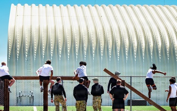 Built by Grit: 10th SFG(A) hosts Football Players for Grit Workout event