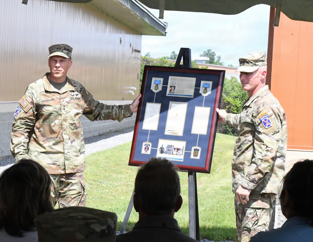Fort Drum community honors Medal of Honor recipient at rededication ceremony