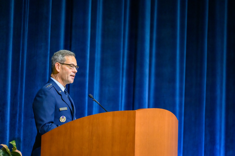 Gen. Ken Wilsbach Reviews and Addresses OTS Class 26-12 at Maxwell AFB