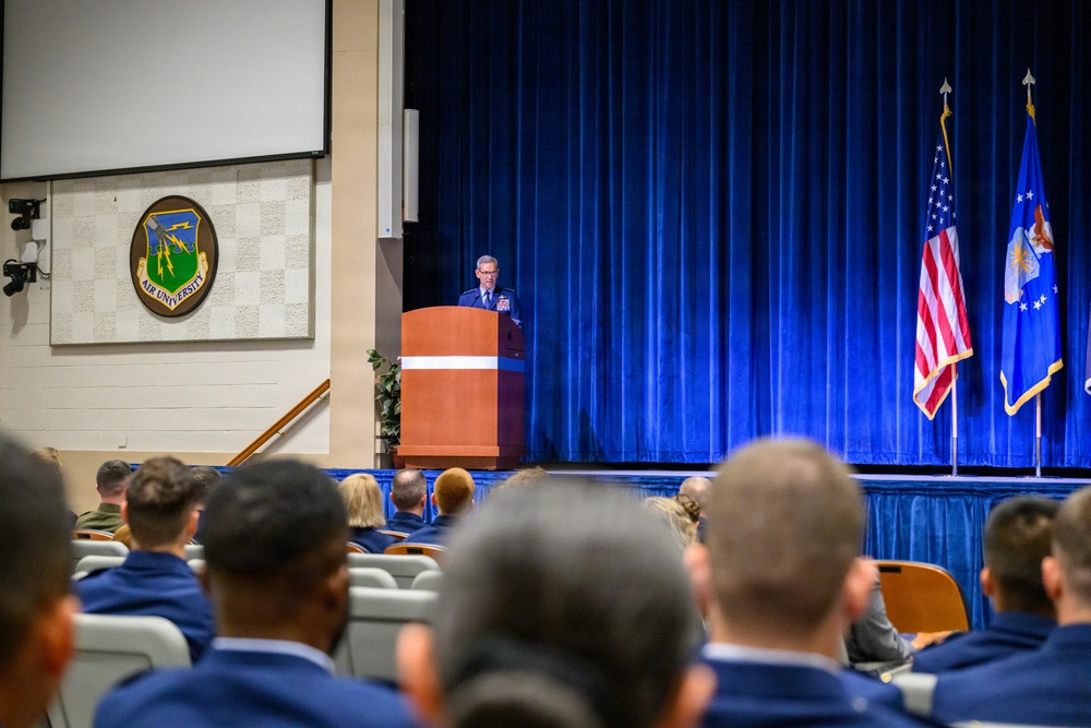 Gen. Ken Wilsbach Reviews and Addresses OTS Class 26-12 at Maxwell AFB