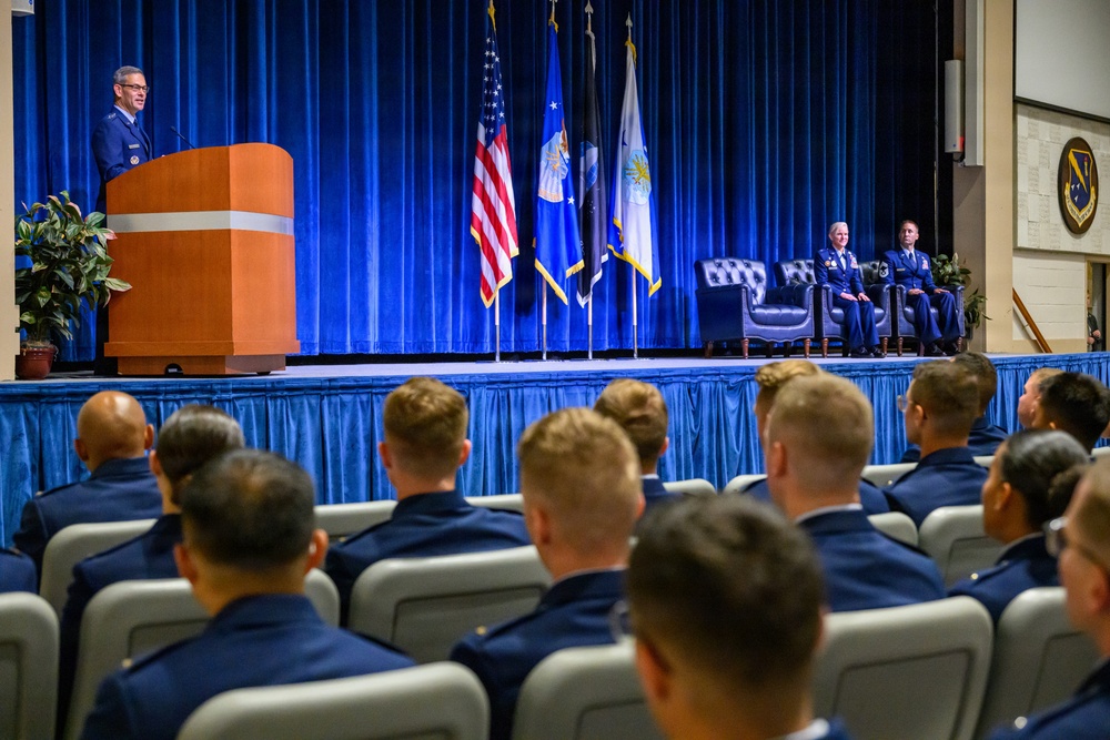 Gen. Ken Wilsbach Reviews and Addresses OTS Class 26-12 at Maxwell AFB