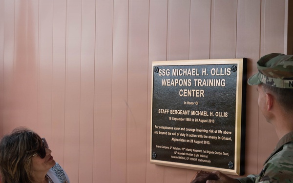 SSG Michael H. Ollis Weapon Training Center Rememorialization