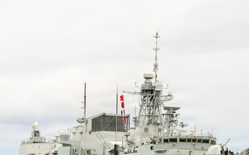 Royal Canadian Navy Halifax-class frigate HMCS Ottawa (FFH 341) arrives at Joint Base Pearl Harbor-Hickam to participate in Exercise Rim of the Pacific 2026, June 23, 2026.