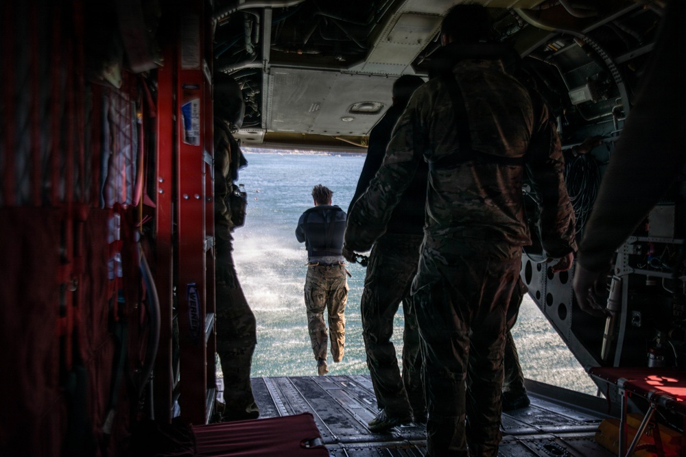1st SFG(A) Green Berets conduct Helocast