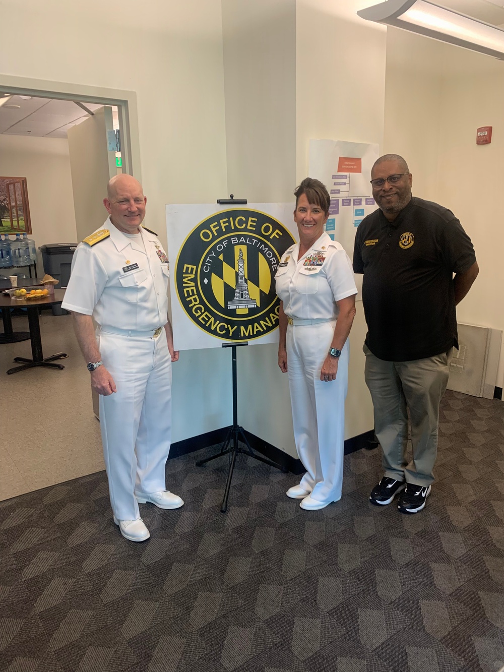 Rear Adm. Faehnle participates in an executive engagement at the City of Baltimore Office of Emergency Management