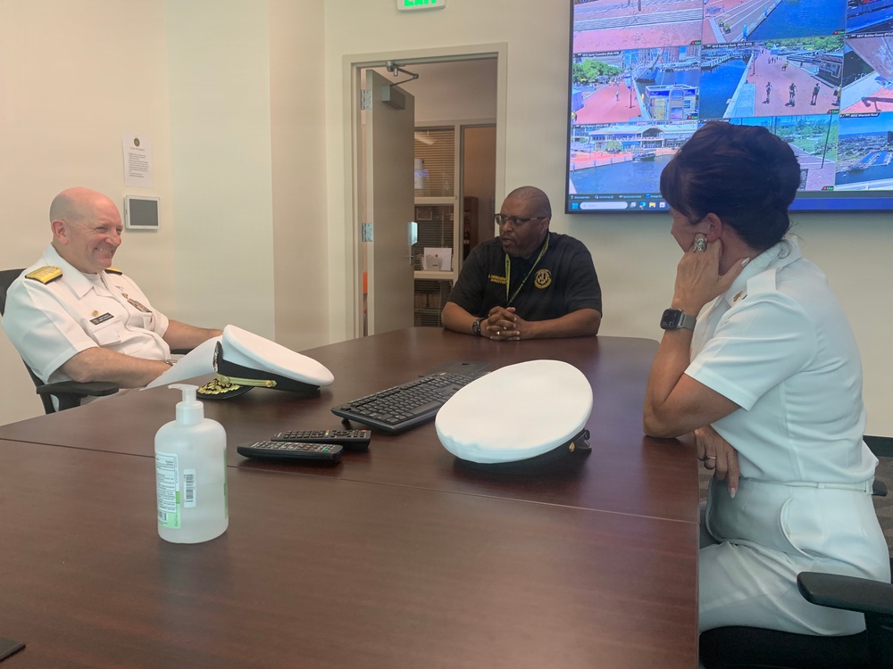 Rear Adm. Faehnle participates in an executive engagement at the City of Baltimore Office of Emergency Management