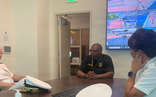 Rear Adm. Faehnle participates in an executive engagement at the City of Baltimore Office of Emergency Management