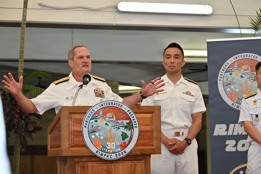 JMSDF leaders attend RIMPAC 2026 opening press conference