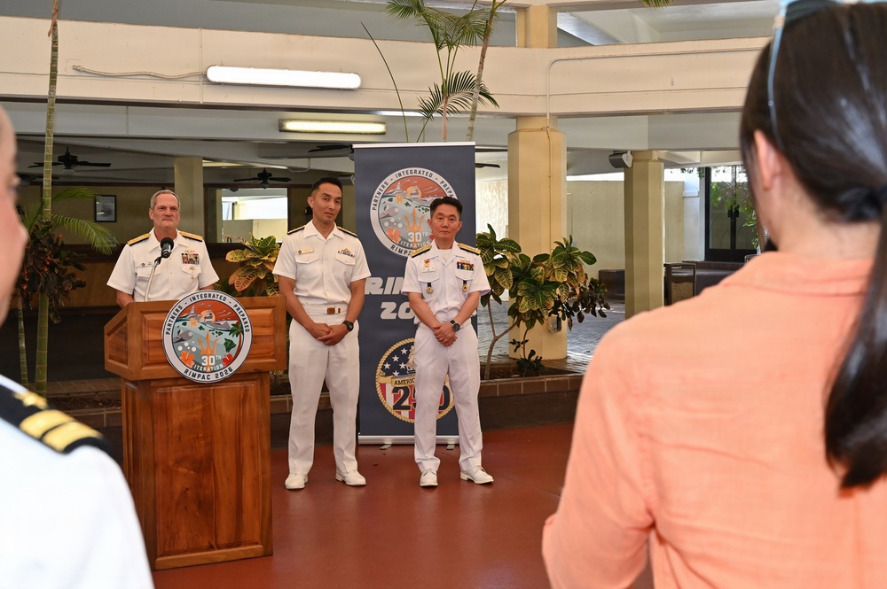 JMSDF leaders attend RIMPAC 2026 opening press conference