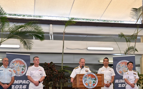JMSDF leaders participate in RIMPAC 2026 opening press conference