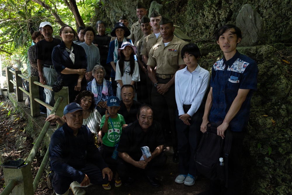 Marines visit Hamahiga Island memorial site