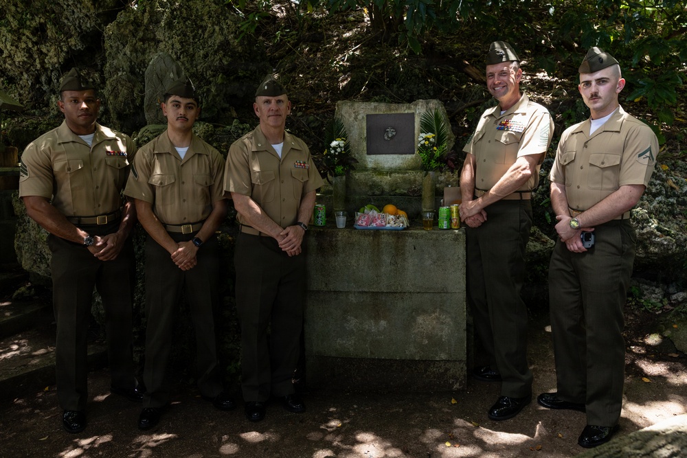 Marines visit Hamahiga Island memorial site