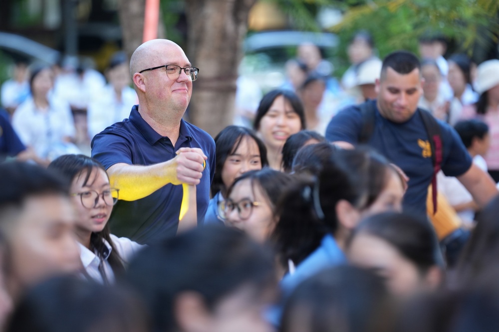 Pacific Partnership 2026 Conduct Cultural Exchange Events at Phan Đình Phùng High School in Quang Tri, Vietnam,
