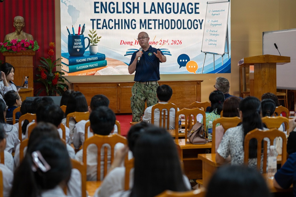 Pacific Partnership 2026 Conduct Cultural Exchange Events at Phan Đình Phùng High School in Quang Tri, Vietnam,