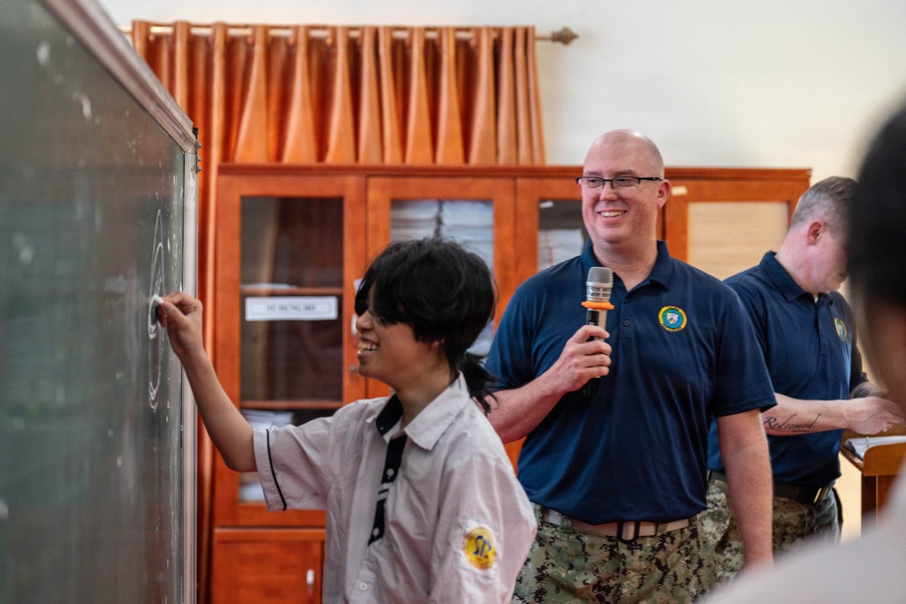 Pacific Partnership 2026 Conduct Cultural Exchange Events at Phan Đình Phùng High School in Quang Tri, Vietnam,