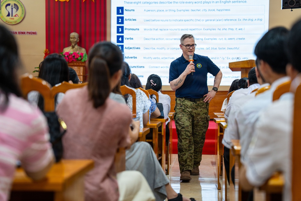 Pacific Partnership 2026 Conduct Cultural Exchange Events at Phan Đình Phùng High School in Quang Tri, Vietnam,