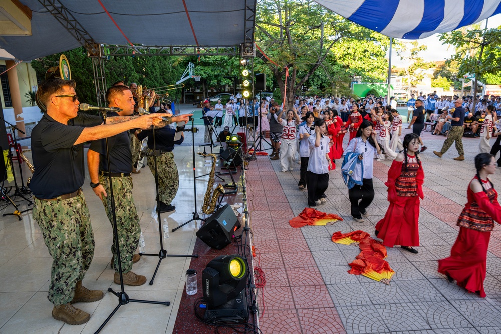 Pacific Partnership 2026 Conduct Cultural Exchange Events at Phan Đình Phùng High School in Quang Tri, Vietnam,