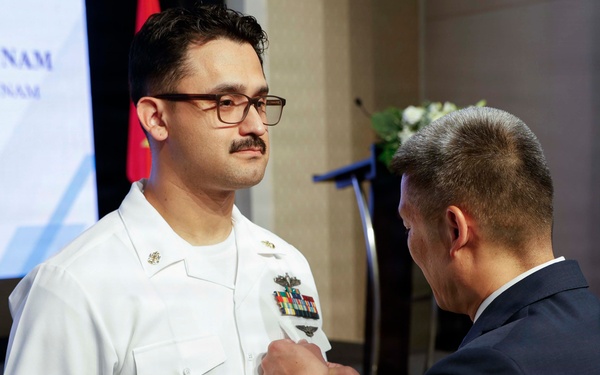 Acting Secretary of the Navy Hung Cao Awards Pacific Partnership 2026 Sailors During All-Hands Call