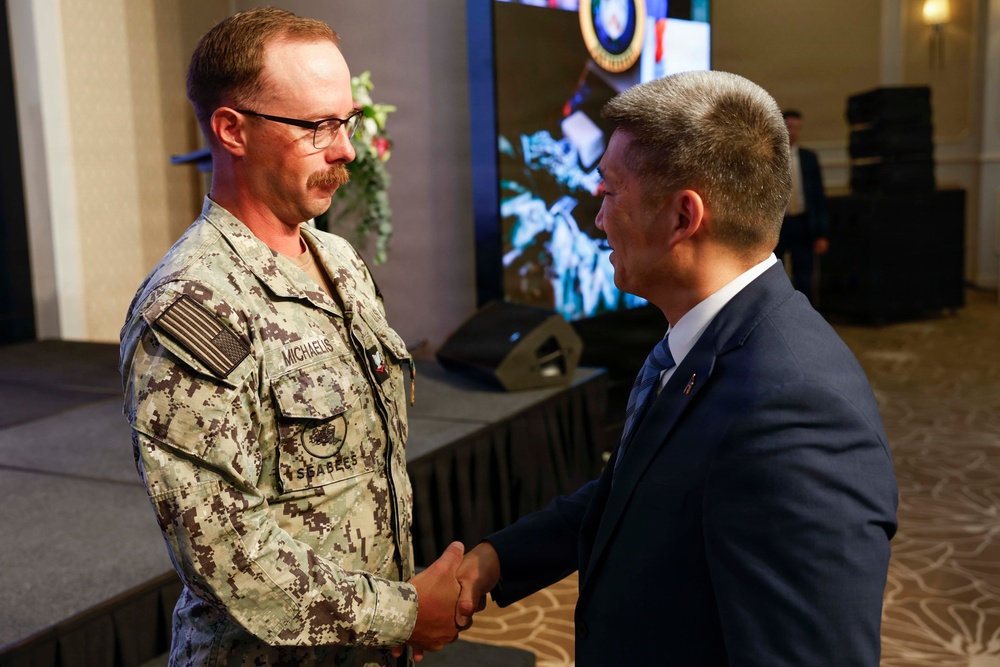 Acting Secretary of the Navy Hung Cao Awards Pacific Partnership 2026 Sailors During All-Hands Call